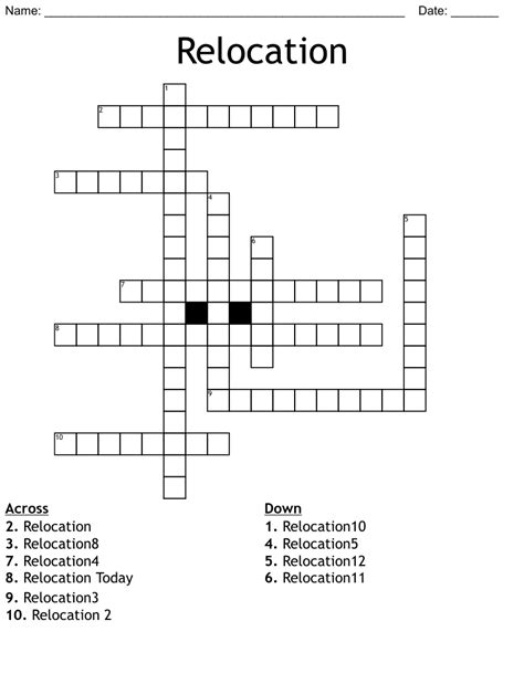 relocate crossword clue|Relocates